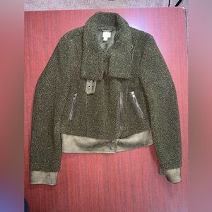 Cozy Olive Teddy Jacket